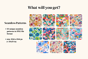 Sundress Season Painterly Florals, a Pattern Graphic by Ninterints (Thumbnail 2 of 10)