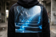 Glowing Ice Staircase Cave Photo, a Background Graphic by Aura Canyon HQ (Thumbnail 8 of 8)