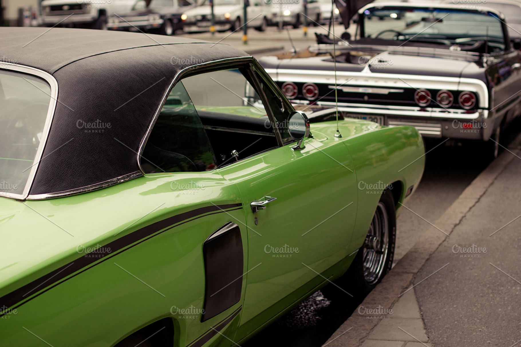 Classic Lime Green Car