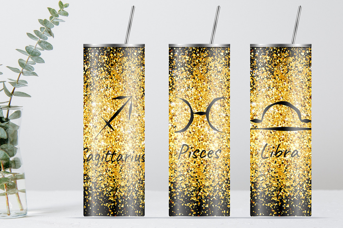 Zodiac Signs. Tumbler design., an Illustration by Kseniia_designer's shop (Photo 2 of 4)