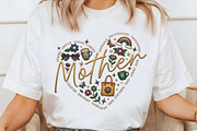 Retro Mothers Day, Mama Heart, Mom P, a Graphic by designcity5 (Thumbnail 3 of 4)