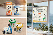 Summer Illustration Art Set, a Seasonal Illustration by Vectors Market (Thumbnail 3 of 8)