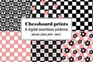 Chessboard Seamless Pattern Set