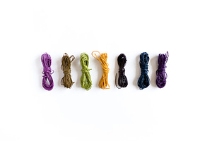 Colored waxed cords stock photo containing abstract and arrangement