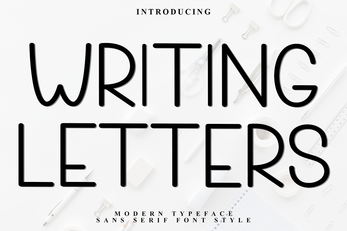 Writing Letters, a Sans Serif Font by InermediaSTUDIO (Photo 1 of 8)