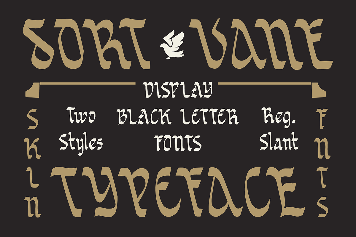 SFC SORTVANE, a Blackletter Font by Skilline Supply Co. (Photo 1 of 8)