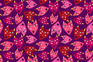 Halloween Pattern With Devils