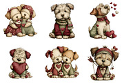 Whimsical Valentine Dogs Clipart, a Graphic by CitraGraphics (Thumbnail 3 of 4)