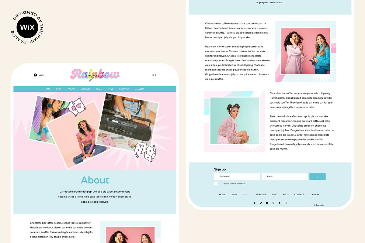 Wix Template for Website Design, a Wix Template by The Pixel Palace (Photo 10 of 10)