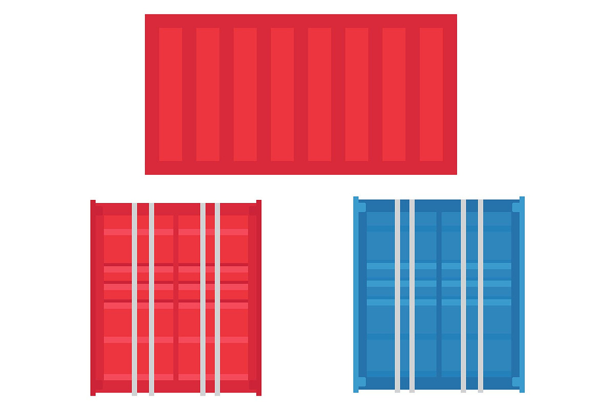 Container Ship at Freight Port Pack, a Technology Illustration by bungamustia (Photo 10 of 12)