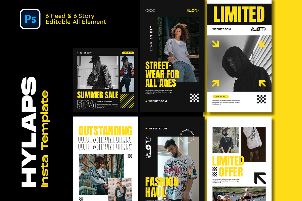 Hylaps Social Media Template, a Social Media Template by Shinra Labs (Photo 1 of 4)