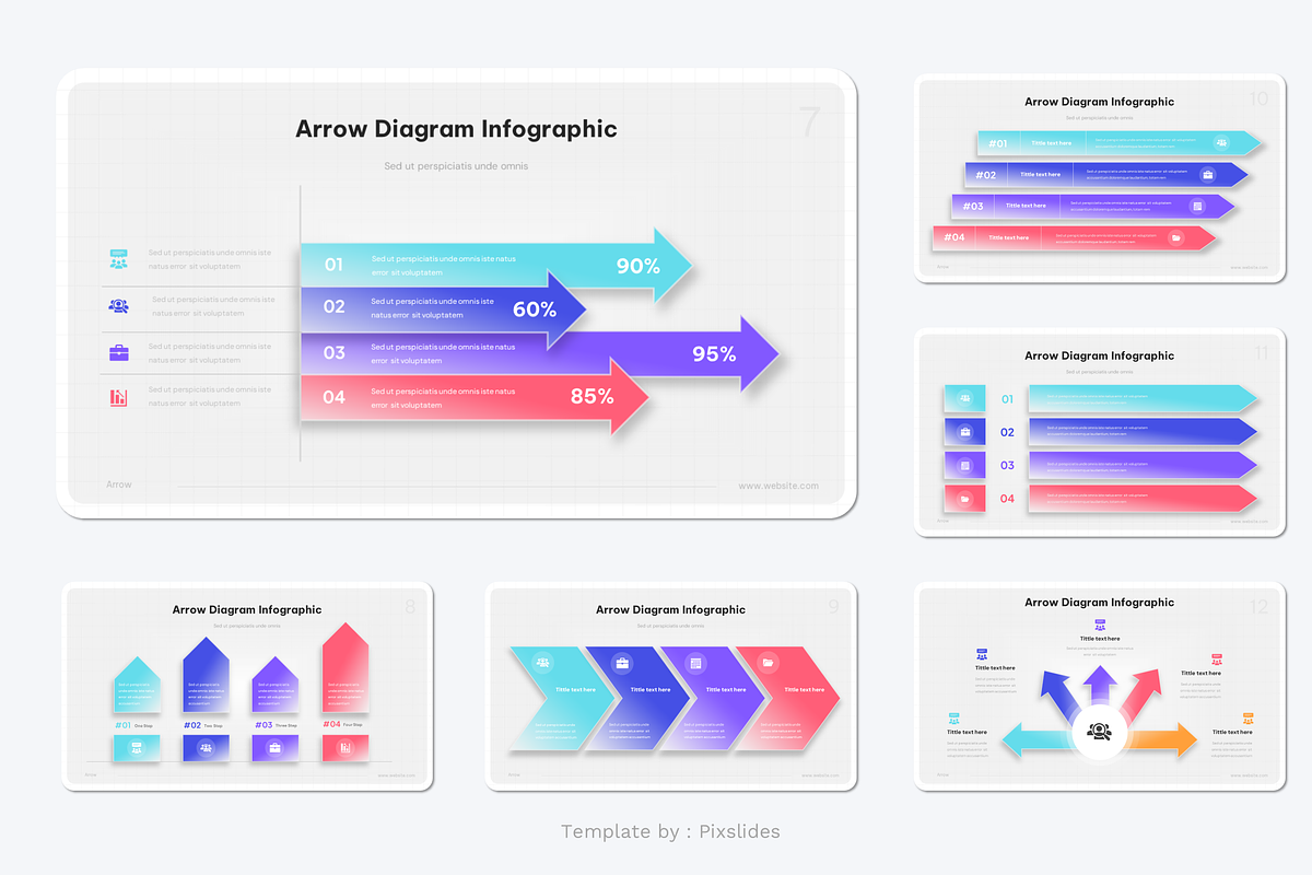 Arrow Infographic PowerPoint, a Presentation Template by Pixslides (Photo 3 of 5)