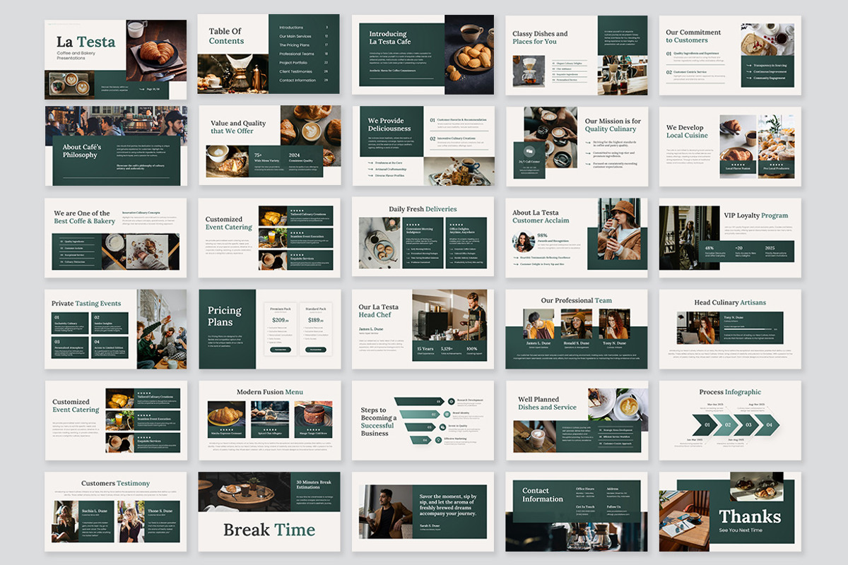 La Testa Coffee & Bakery Powerpoint, a Presentation Template by kerismaker (Photo 9 of 10)
