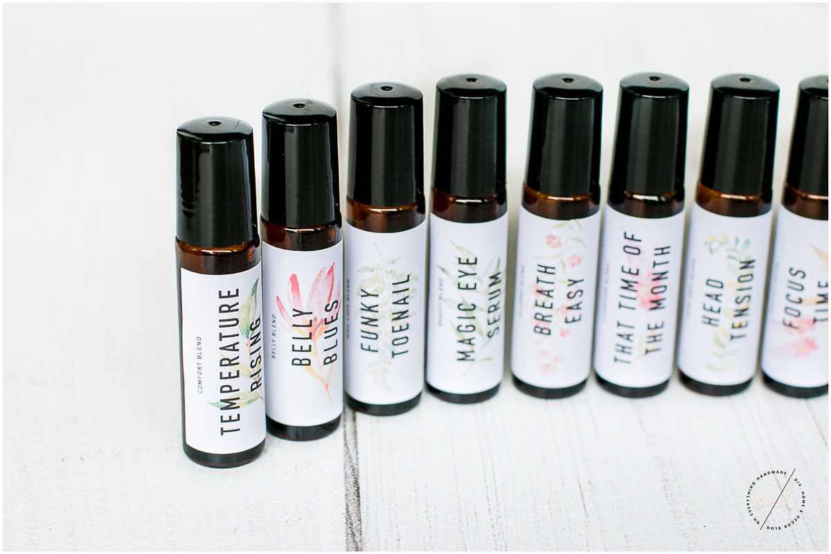 2x2 10ml Essential Oil Bottle Label, a Presentation Template by OhEverythingHandmade (Photo 1 of 6)
