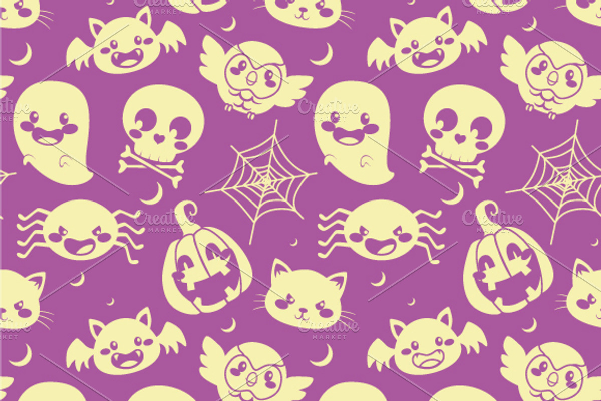 Three Seamless Halloween Patterns preview 3