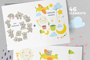 Good night. Cute bears collection., an Animal Illustration by Kate Art (Thumbnail 2 of 14)