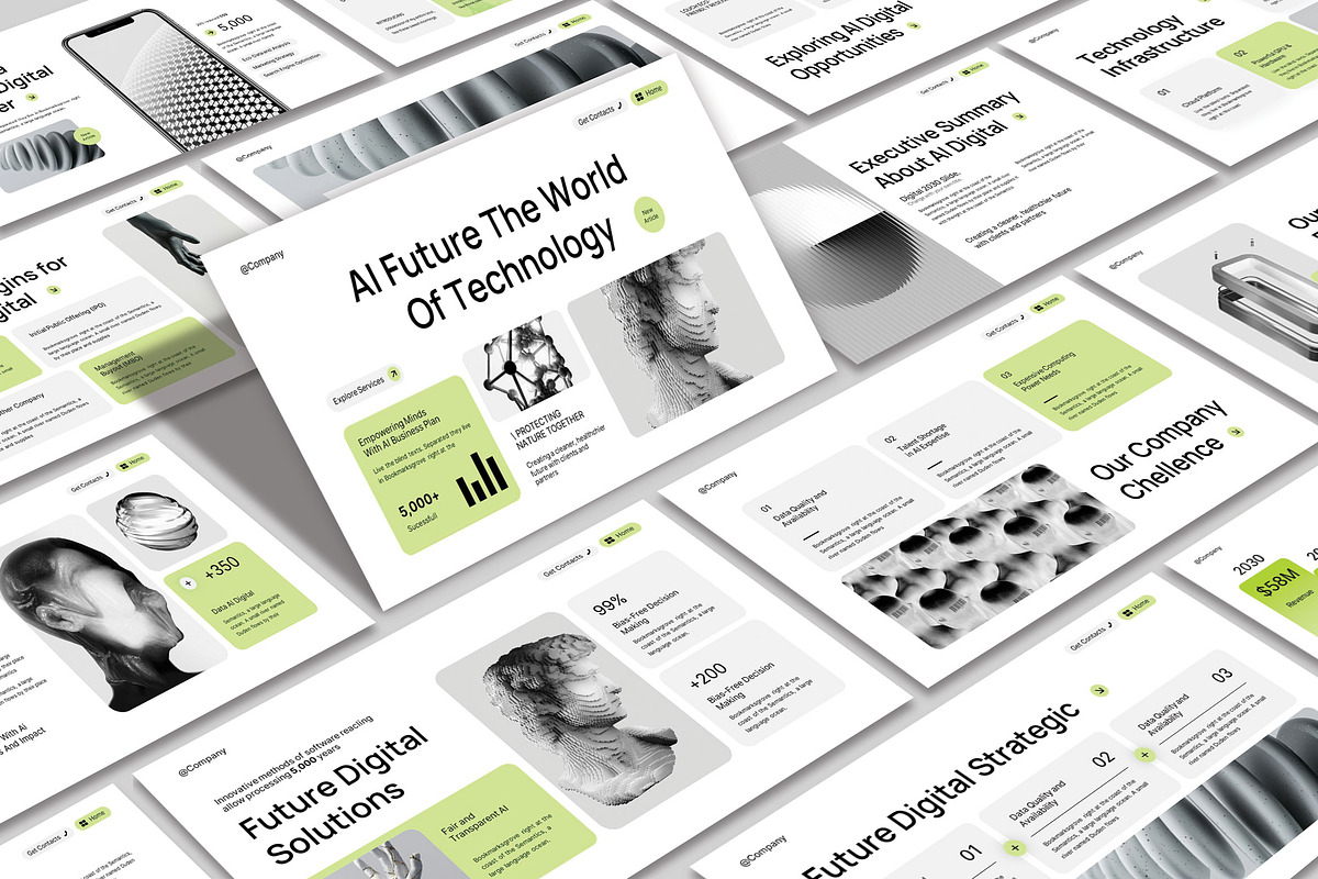 AI Technology Presentation Template, a Presentation Template by TypeMakers (Photo 1 of 5)