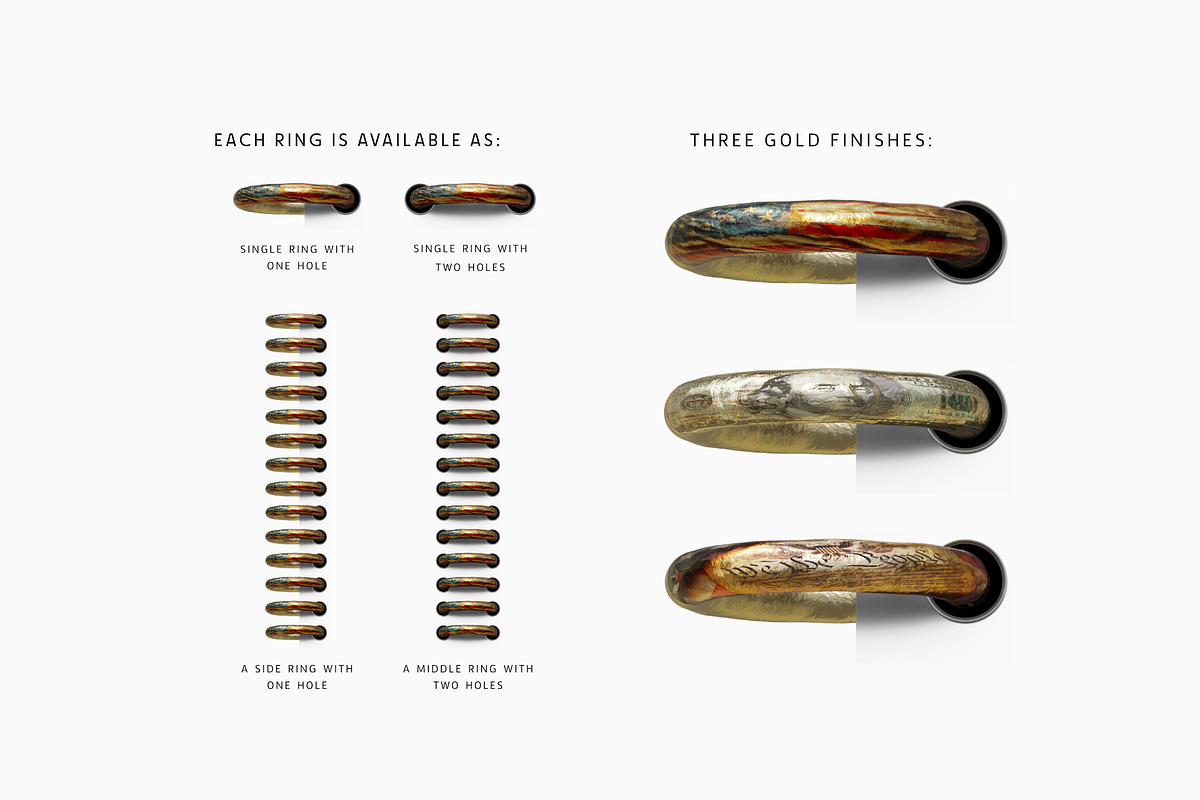 Textured Gold Digital Binder Rings, an Object Graphic by 3PointsCreative (Photo 4 of 7)