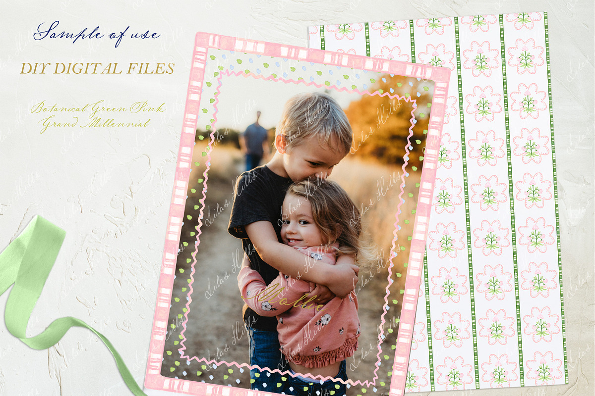 Grand millennial Botanical Pink Gree, a Graphic by LABFcreations (Photo 2 of 4)