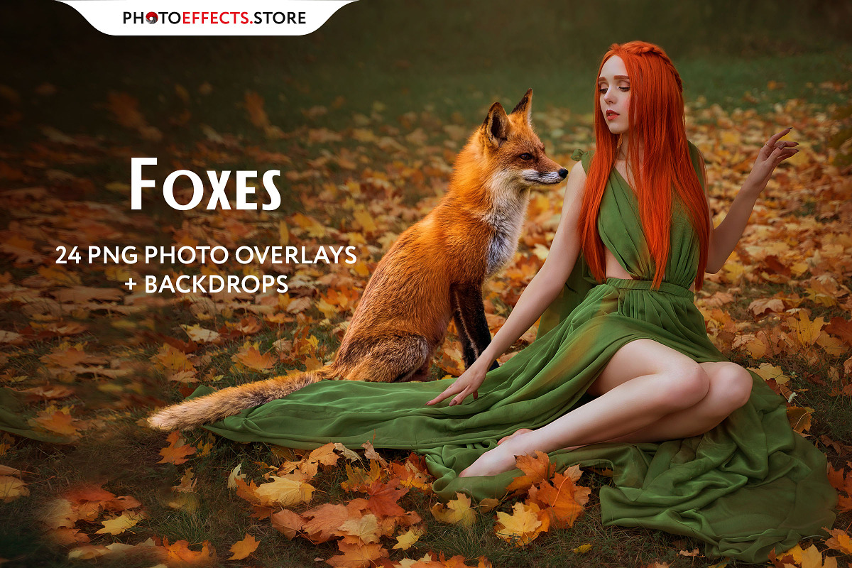 24 Fox Photo Overlays, an Action Add-On by PhotoEffects.Store (Photo 1 of 10)