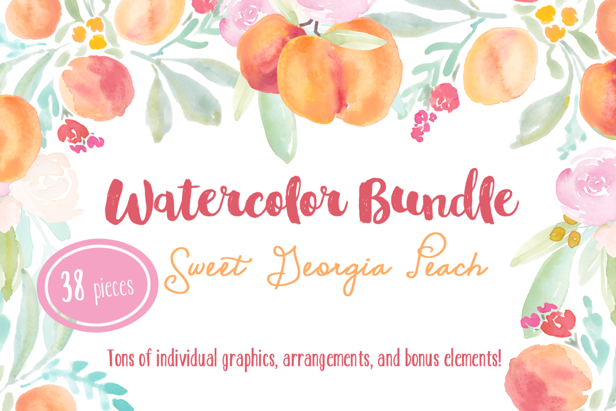 SALE! HUGE Watercolor Flower Bundle, an Illustration by Emerald & Ivy Studios (Photo 8 of 23)