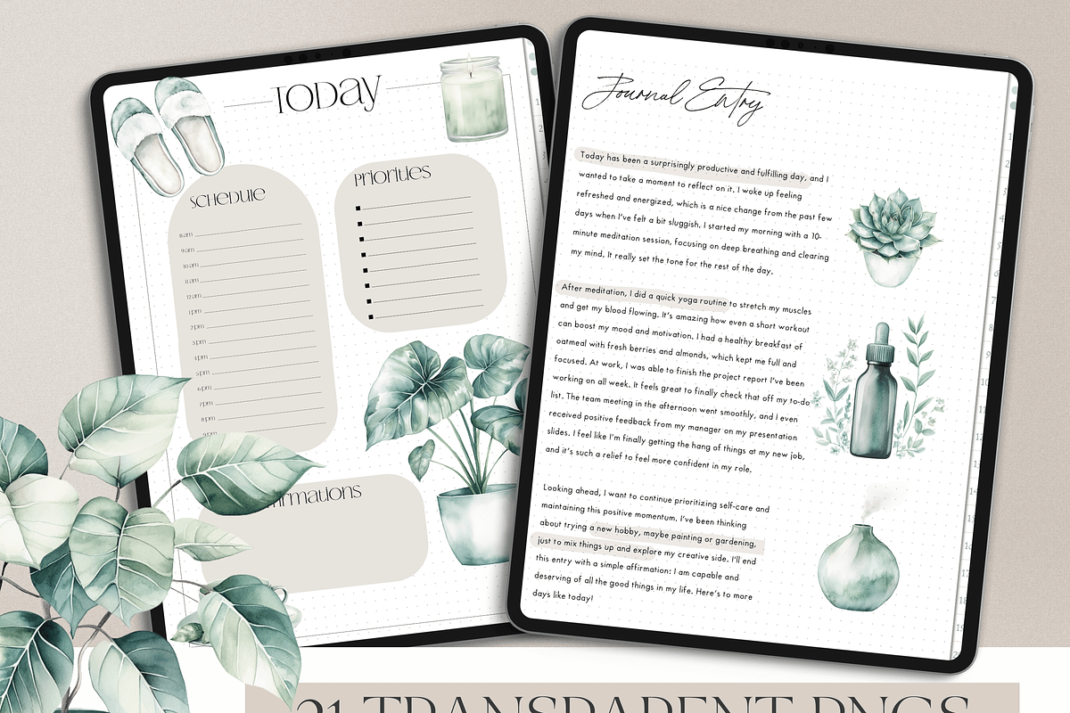 Watercolor Self-Care Clip Art, a Graphic by Asha Glenn Design Studio (Photo 4 of 5)