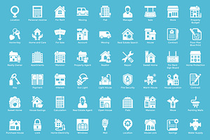 216 Real Estate Glyph Icons