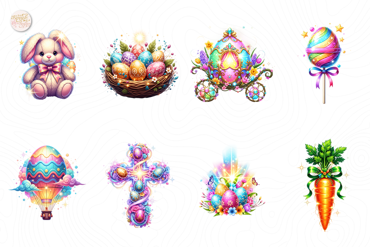 Watercolor Easter Clipart Bundle PNG, an Object Illustration by KennedyStudio (Photo 2 of 5)