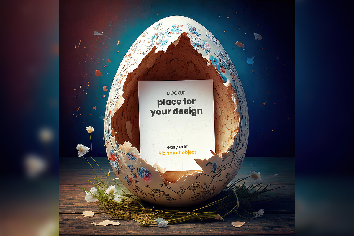 Easter Eggs Mockups, a Product Mockup by Luuqas Design (Photo 2 of 10)