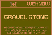 Gravel Stone font, a Font by weknow (Thumbnail 1 of 8)
