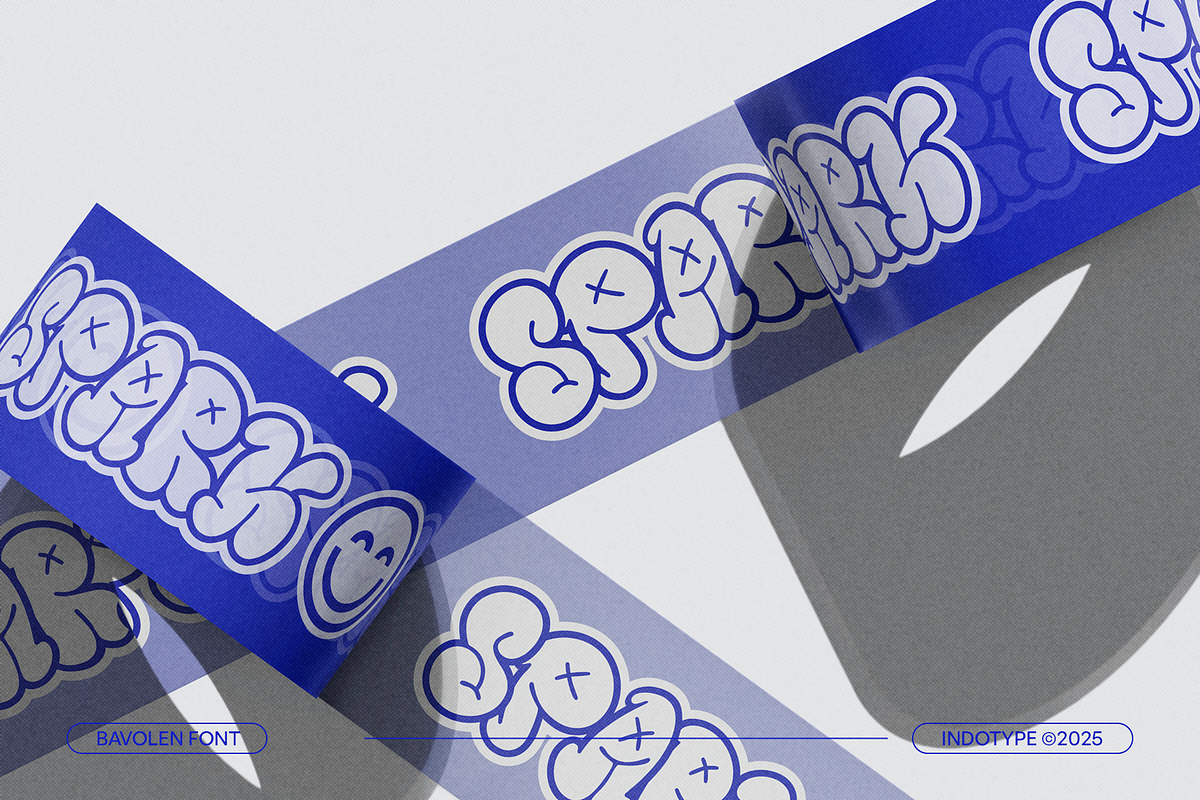 Bavolen - Bubble Graffiti Font, a Font by Indotype Foundry (Photo 8 of 10)