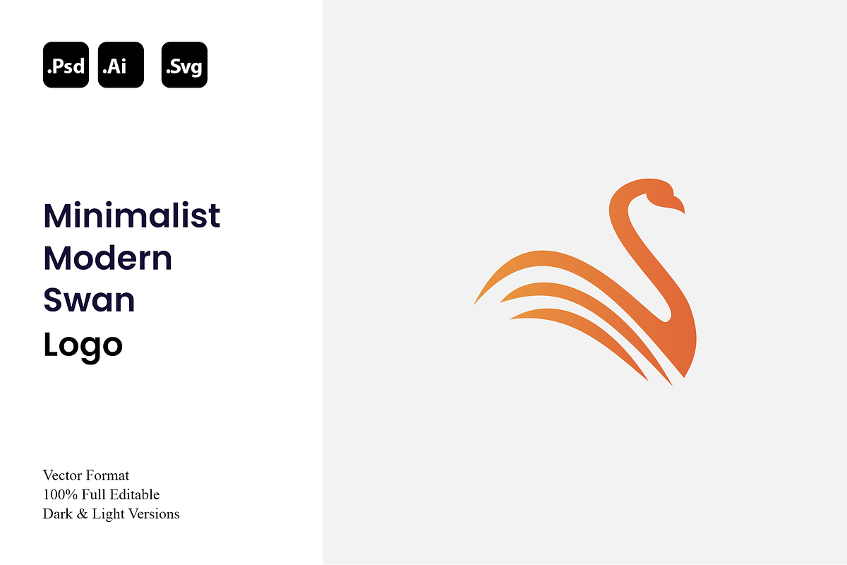 Minimalist Modern Swan Logo, a Branding & Logo Template by Luxury Logos (Photo 1 of 4)