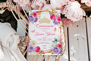 Elegant Quinceañera Invitation, a Templates & Theme by VeliusCreativeStudio (Thumbnail 3 of 3)