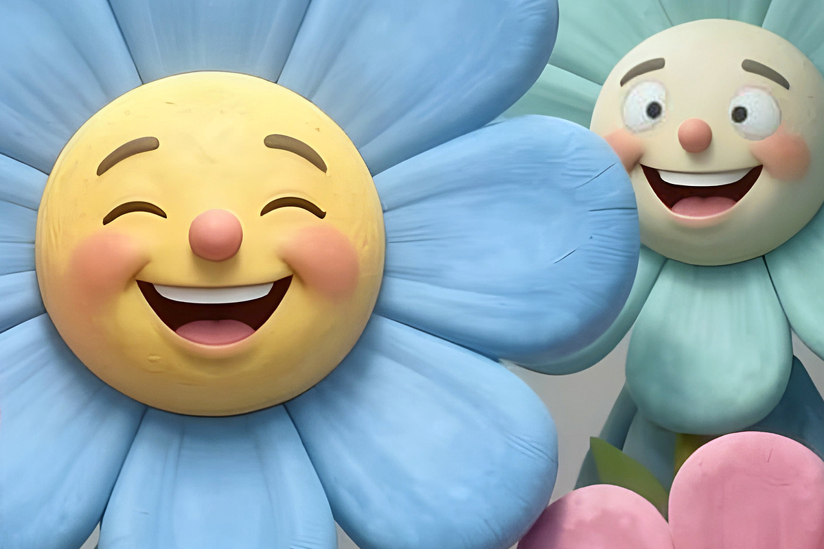 Happy Flower Family, a Person Illustration by Sharon Schwalbe (Photo 5 of 5)