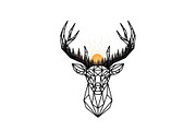 Artistic Geometric Deer Head Bundle, an Illustration by yasushie (Thumbnail 9 of 31)