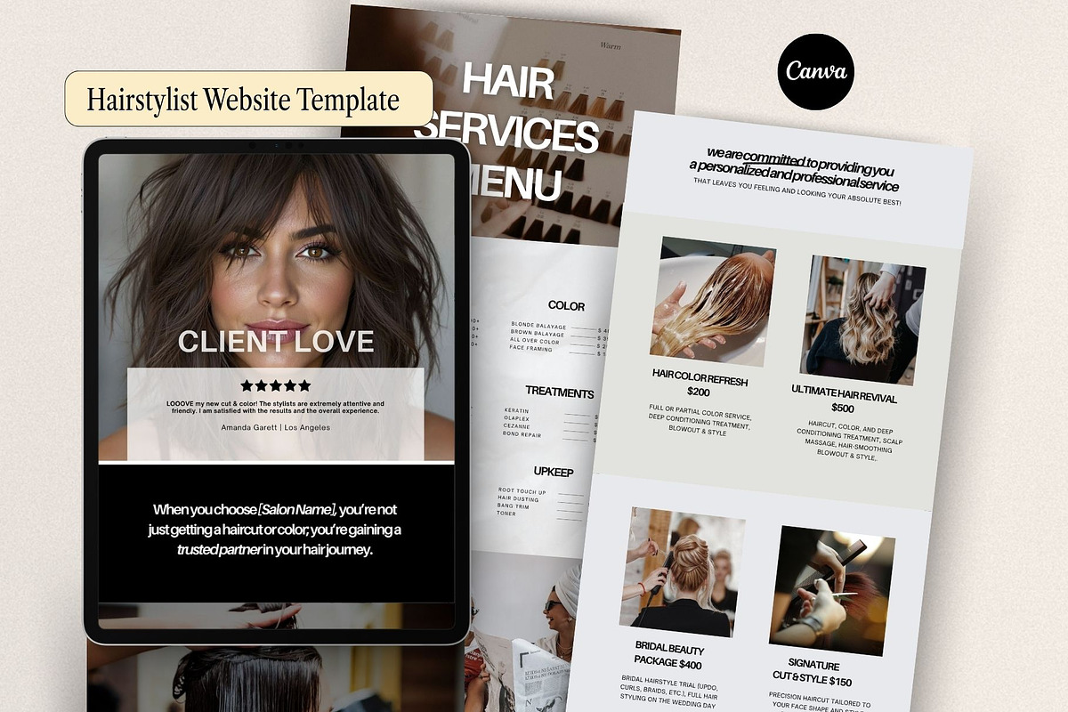 Hairstylist Website Template