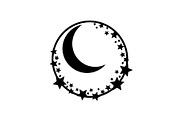 Crescent Moon Round Frame Bundle, an Illustration by Creativeshirt (Thumbnail 4 of 31)