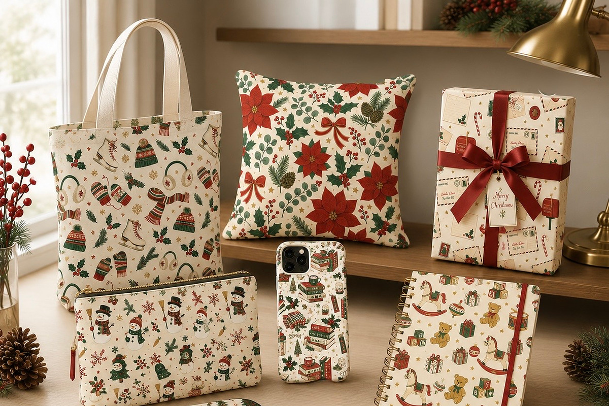 Christmas Seamless Patterns, a Decorative Illustration by HeavensStar (Photo 5 of 8)