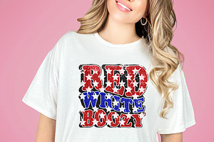 Red White Boozy Retro PNG