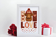 Crochet Highland Cow Valentine PNG, an Illustration by DreamPrint404 (Thumbnail 3 of 8)