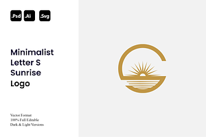 Minimalist Letter S Sunrise Logo, a Branding & Logo Template by Luxury Logos
