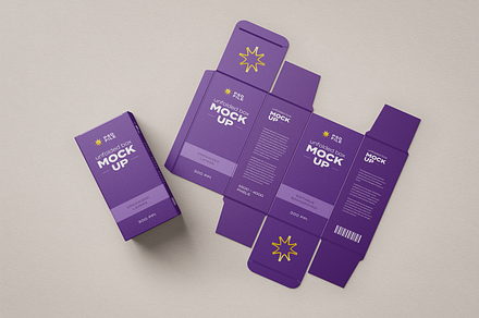 Unfolded Box Packaging Mockup, a Packaging Mockup by Hubzway