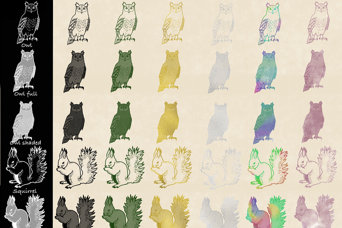 Procreate Stamps Brush Forest Animal, a Shape Add-On by Ducatum (Photo 3 of 10)