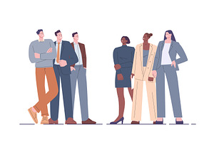 Confidence people. Male female, a Finance Illustration by Valerie Bodnar