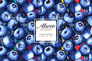 HandDrawn Blueberry Seamless Pattern, a Pattern Graphic by Alwee Studio (Thumbnail 1 of 6)