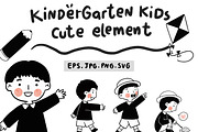 Kindergarten Kids elements bundle, a Person Illustration by RizkaNurfazrina (Thumbnail 1 of 6)