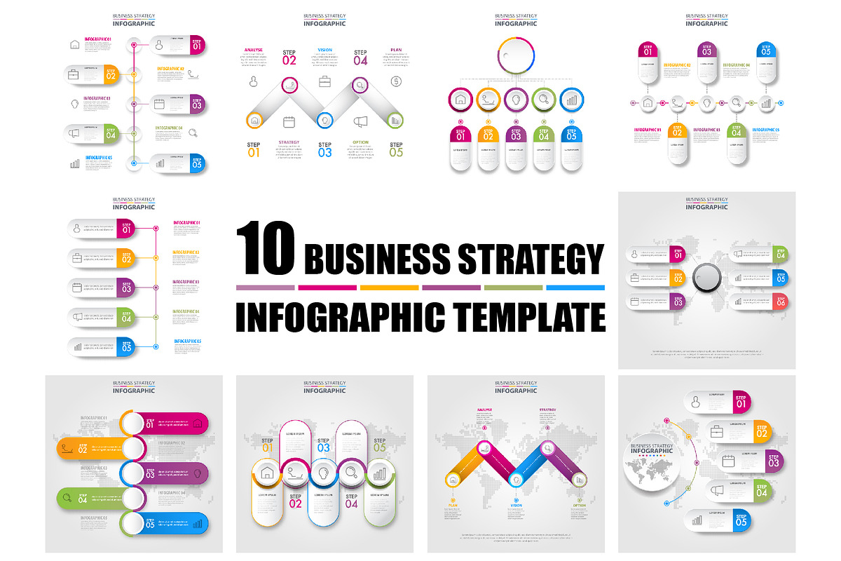 10 Business strategy infographic, a Templates & Theme by Atthameeni