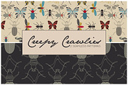 Creepy Crawlies Pattern Set, a Pattern Graphic by illuztrate (Thumbnail 1 of 3)