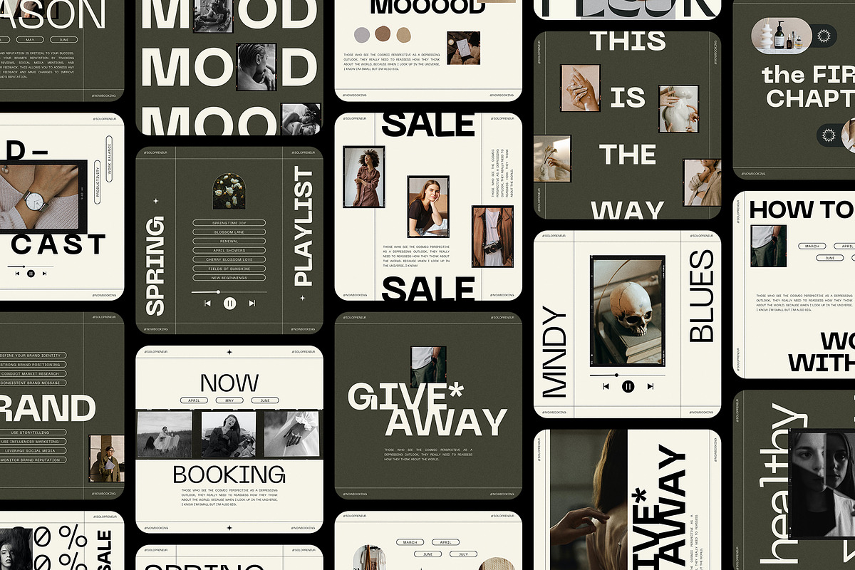 Grace - Aesthetic Social Media Pack, a Social Media Template by SilverStag Type Foundry (Photo 4 of 38)