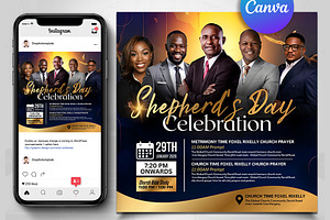 Shepherd Day Celebration Canva Flyer
